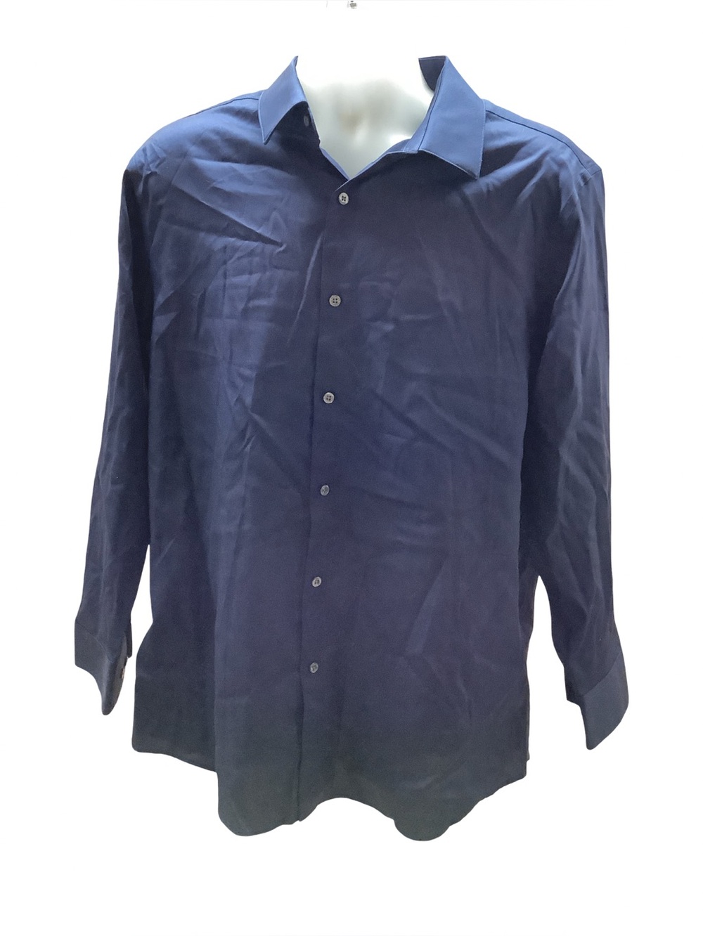 Perry Ellis Slim Fit Size Xl Men's Dress Shirt Dark Blue, Preloved